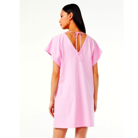 Women's V-Neck with Flounce Sleeves & T-Shirt Dress 2-Pack Size M - Picture 6 of 10